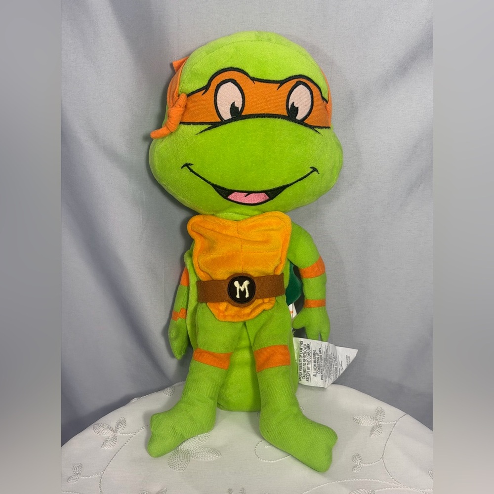 Teenage Mutant Ninja Turtles Seat Pets Michaelangelo Plush Seatbelt Pillow 18”